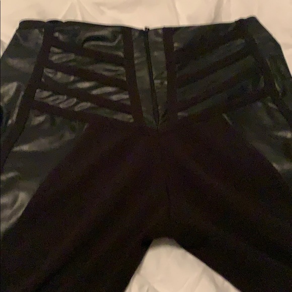 Pleather Panel Pants - Picture 4 of 4